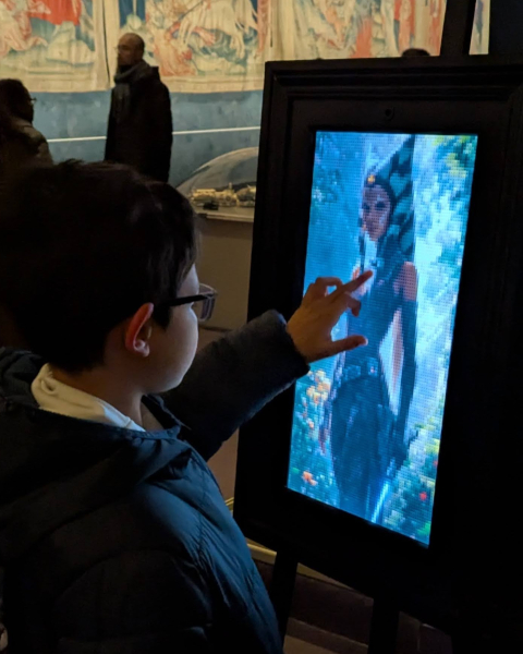 Detail of the interactive installation LEGO Live