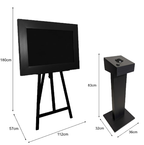 Dimensions of the Hey BIC Boy installation